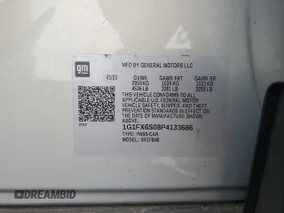 2023 Chevrolet Bolt EV 2LT with VIN 1G1FX6S08P4133686, listed as a Copart auction lot 61087815 with 88,585 mi miles and Non repairable. Bid and sale history available at DreamBid. Image 13.