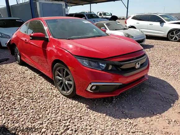 2020 Honda Civic Coupe EX with VIN 2HGFC3B34LH351215, listed as a Copart auction lot 47760245 with 20,189 mi miles and Salvage Title. Bid and sale history available at carsss.com. Image 10.