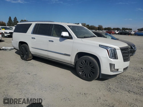 2018 Cadillac Escalade ESV Platinum z VIN 1GYS4KKJ0JR356583, wystawiony jako Copart lot #78004204 z przebiegiem 22 820 mil mil oraz Szkody całkowita. Historia ofert i sprzedaży dostępna na DreamBid. Obrazek 4.