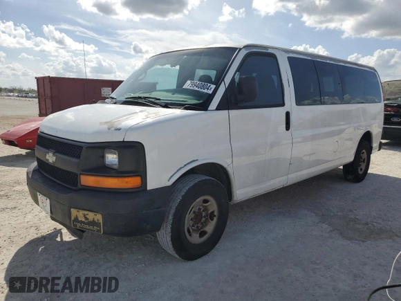 2008 Chevrolet Express Passenger with VIN 1GAHG39KX81165573, listed as a Copart auction lot 84707104 with 367,543 mi miles and Non repairable. Bid and sale history available at DreamBid. Image 1.