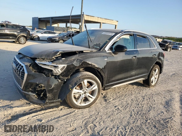 2023 Audi Q3 S line Premium with VIN WA1DECF34P1119979, listed as a Copart auction lot 88564615 with 13,812 mi miles and Non repairable. Bid and sale history available at DreamBid. Image 1.