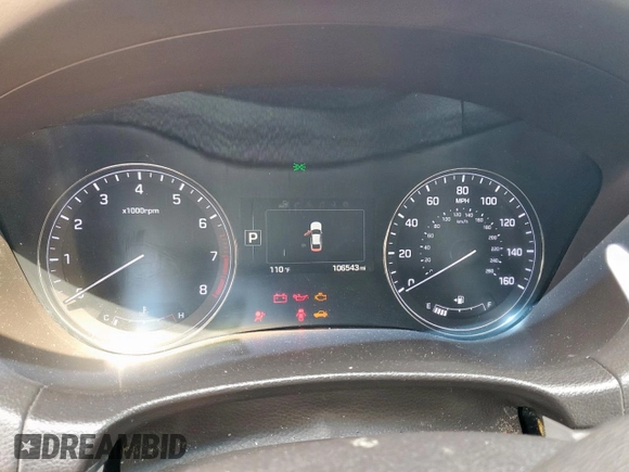 2017 Genesis G80 3.8L z VIN KMHGN4JE1HU175973, wystawiony jako Copart lot #55889575 z przebiegiem 106 543 mil mil oraz Szkoda całkowita • Salvage title. Historia ofert i sprzedaży dostępna na DreamBid. Obrazek 9.