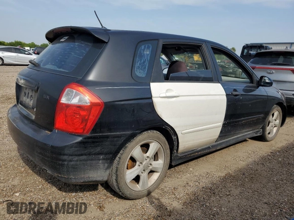 2008 Kia Spectra with VIN KNAFE161885010269, listed as a Copart auction lot 51712965 with 0 mi miles and Salvage Title. Bid and sale history available at carsss.com. Image 3.