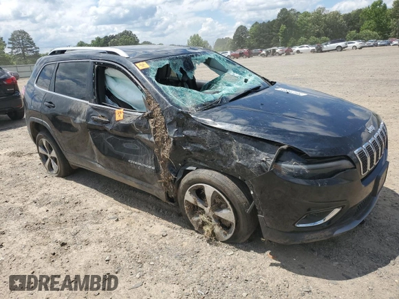 2019 Jeep Cherokee Limited with VIN 1C4PJLDB0KD357151, listed as a Copart auction lot 56416505 with 110,932 mi miles and Salvage title. Bid and sale history available at DreamBid. Image 4.