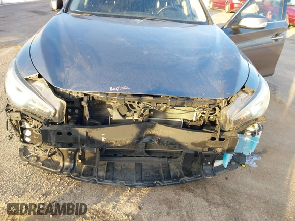 2014 Infiniti Q50 Hybrid Sport with VIN JN1AV7AP4EM691658, listed as a IAAI auction lot 41164910 with 90,521 mi miles and . Bid and sale history available at DreamBid. Image 6.