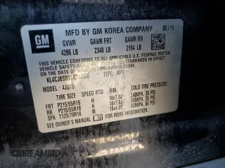 2014 Buick Encore Convenience with VIN KL4CJBSBXEB744506, listed as a Copart auction lot 75501304 with 107,959 mi miles and Salvage Title. Bid and sale history available at DreamBid. Image 13.