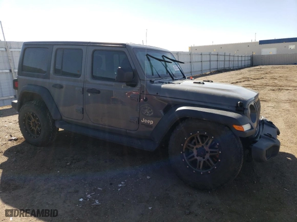 2018 Jeep Wrangler Unlimited Sport S with VIN 1C4HJXDG9JW238055, listed as a Copart auction lot 49333765 with 54,671 mi miles and Salvage Title. Bid and sale history available at carsss.com. Image 4.