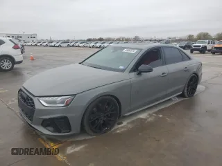 2022 Audi S4 Premium Plus with VIN WAUB4AF49NA033350, listed as a Copart auction lot 85064974 with 45,046 mi miles and Salvage Title. Bid and sale history available at carsss.com. Image 1.