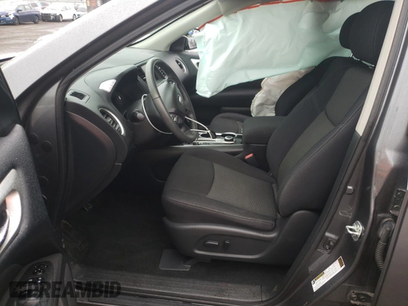 2017 Nissan Pathfinder SV with VIN 5N1DR2MM0HC695022, listed as a Copart auction lot 57045895 with 114,739 mi miles and Salvage title. Bid and sale history available at DreamBid. Image 7.