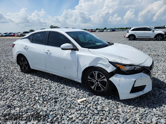 2021 Nissan Sentra SV with VIN 3N1AB8CV1MY268641, listed as a Copart auction lot 59091285 with 262,679 mi miles and Salvage title. Bid and sale history available at DreamBid. Image 4.