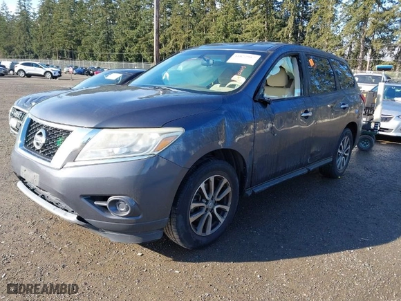 2014 Nissan Pathfinder Platinum with VIN 5N1AR2MN7EC623564, listed as a IAAI auction lot 41872917 with 119344 miles. Bid and sale history available at carsss.com. Image 2.