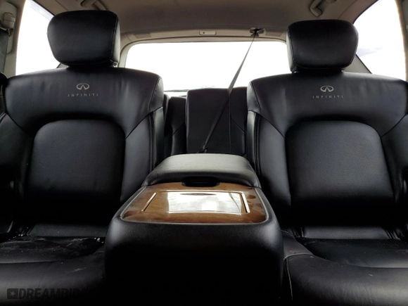 2011 Infiniti QX56 7-passenger with VIN JN8AZ2NF1B9502764, listed as a Copart auction lot 48982055 with 128,875 mi miles and Salvage Title. Bid and sale history available at carsss.com. Image 10.