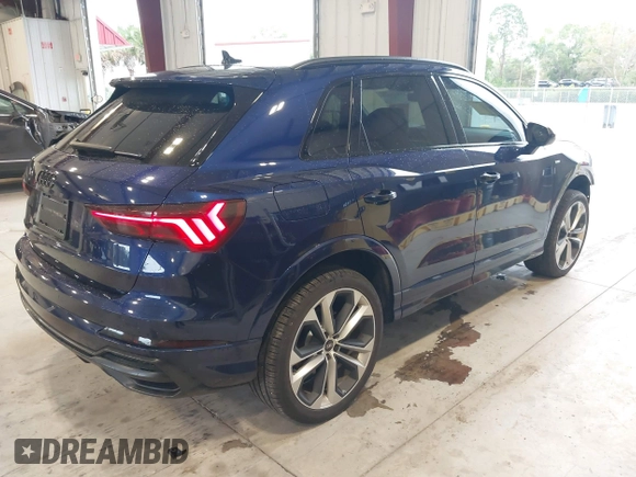 2022 Audi Q3 S line Premium Plus with VIN WA1EECF38N1134129, listed as a IAAI auction lot 41373501 with 13,597 mi miles. Bid and sale history available at carsss.com. Image 4.