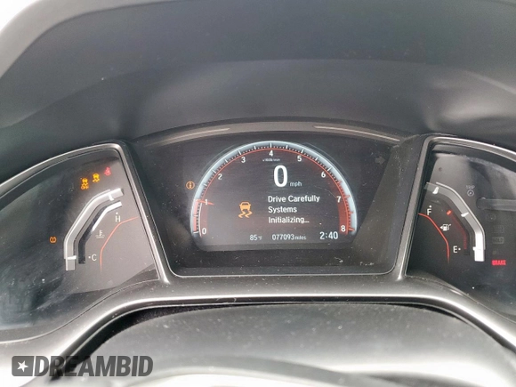 2017 Honda Civic Sedan Si with VIN 2HGFC1E51HH705216, listed as a Copart auction lot 53082385 with 77,093 mi miles and Salvage Title. Bid and sale history available at carsss.com. Image 10.