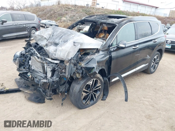 2020 Hyundai Santa Fe SEL with VIN 5NMS3CAA5LH291950, listed as a IAAI auction lot 40971801 with 1 mi miles. Bid and sale history available at carsss.com. Image 2.