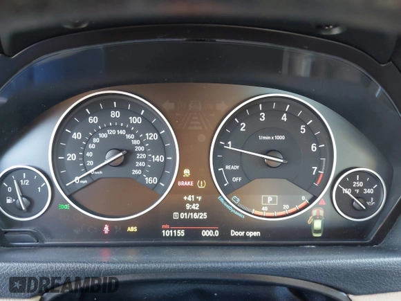 2013 BMW 3 Series 320i with VIN WBA3B1C56DK128089, listed as a IAAI auction lot 41332091 with 101,155 mi miles. Bid and sale history available at carsss.com. Image 6.