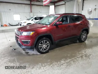 2020 Jeep Compass Latitude with VIN 3C4NJDBBXLT222383, listed as a Copart auction lot 51038045 with 1,768 mi miles and Salvage Title. Bid and sale history available at carsss.com. Image 1.