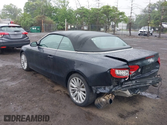 2012 Audi A5 Premium Plus with VIN WAULFAFH9CN002381, listed as a IAAI auction lot 42258750 with 81,415 mi miles and . Bid and sale history available at DreamBid. Image 3.