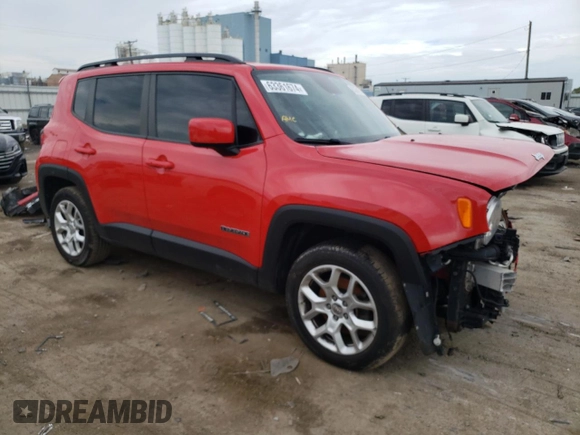 2018 Jeep Renegade Latitude with VIN ZACCJABBXJPJ15549, listed as a Copart auction lot 63361674 with 75,809 mi miles and Non repairable. Bid and sale history available at DreamBid. Image 4.