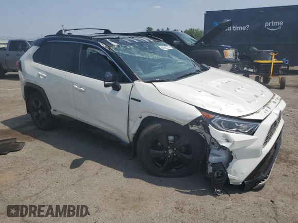 2021 Toyota RAV4 Hybrid XSE with VIN 4T3E6RFV0MU038650, listed as a Copart auction lot 60345725 with 24,124 mi miles and Salvage title. Bid and sale history available at DreamBid. Image 4.
