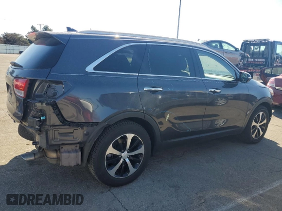 2016 Kia Sorento EX with VIN 5XYPH4A53GG049450, listed as a Copart auction lot 46242225 with 104,491 mi miles and Salvage Title. Bid and sale history available at DreamBid. Image 3.