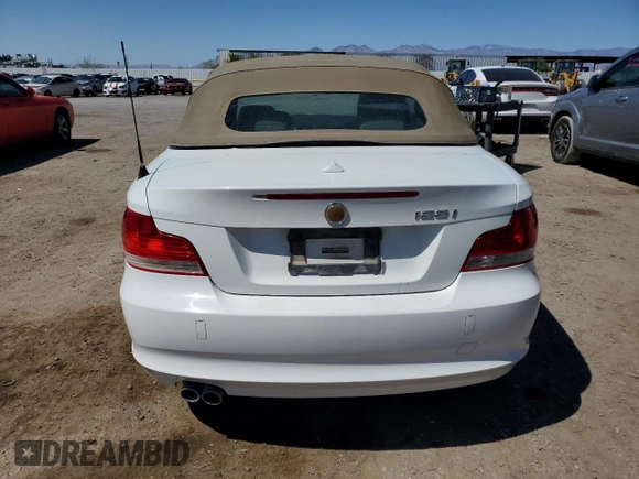 2008 BMW 1 Series 128i with VIN WBAUL73588VE88802, listed as a Copart auction lot 54421135 with 78,145 mi miles and Clean Title. Bid and sale history available at carsss.com. Image 6.