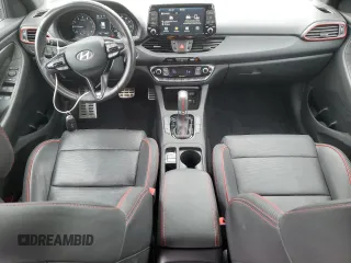 2020 Hyundai Elantra GT N Line with VIN KMHH55LC2LU146254, listed as a Copart auction lot 59565704 with 47,049 mi miles and Non Repairable. Bid and sale history available at carsss.com. Image 8.
