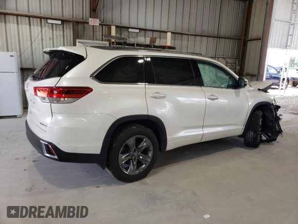 2019 Toyota Highlander Limited z VIN 5TDDZRFH1KS729004, wystawiony jako Copart lot #58859605 z przebiegiem 51 985 mil mil oraz Szkoda całkowita • Salvage title. Historia ofert i sprzedaży dostępna na DreamBid. Obrazek 3.