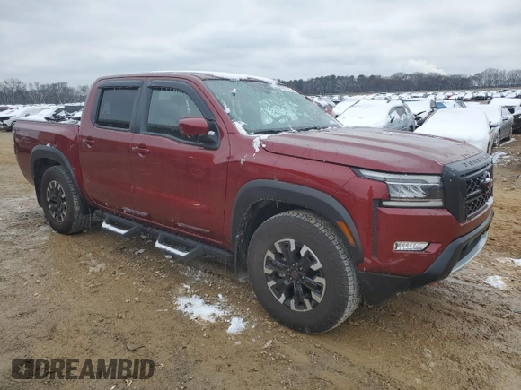 2023 Nissan Frontier SV with VIN 1N6ED1EJ1PN645834, listed as a Copart auction lot 45502255 with 15,619 mi miles and Salvage title. Bid and sale history available at DreamBid. Image 4.