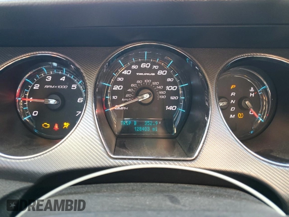 2011 Ford Taurus SHO with VIN 1FAHP2KT6BG128180, listed as a Copart auction lot 47462885 with 128,403 mi miles and Salvage Title. Bid and sale history available at DreamBid. Image 9.