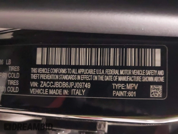 2018 Jeep Renegade Limited with VIN ZACCJBDB6JPJ09749, listed as a IAAI auction lot 41382696 with 25,644 mi miles and . Bid and sale history available at DreamBid. Image 9.