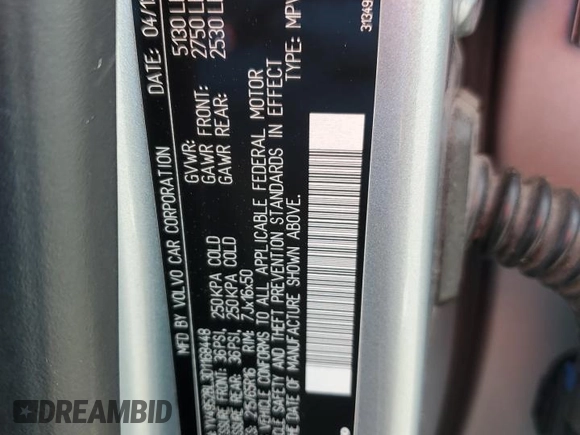 2013 Volvo XC70 3.2L z VIN YV4952BL3D1168448, wystawiony jako Copart lot #57551705 z przebiegiem 70 692 mil mil oraz Szkoda całkowita • Salvage title. Historia ofert i sprzedaży dostępna na DreamBid. Obrazek 14.