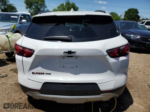 2022 Chevrolet Blazer LT with VIN 3GNKBJR47NS228602, listed as a Copart auction lot 58122064 with 24,317 mi miles and Salvage title. Bid and sale history available at DreamBid. Image 6.