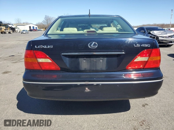 2003 Lexus LS 430 with VIN JTHBN30F330100550, listed as a Copart auction lot 49772375 with 67,928 mi miles and Salvage Title. Bid and sale history available at DreamBid. Image 6.