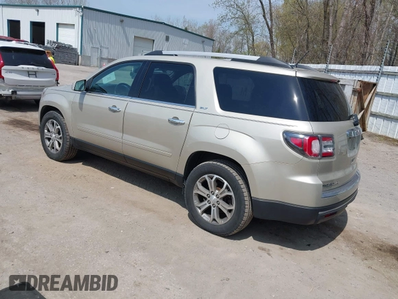 2015 GMC Acadia SLT z VIN 1GKKRSKD2FJ158888, wystawiony jako IAAI lot #42116752 z przebiegiem 156 778 mil mil oraz . Historia ofert i sprzedaży dostępna na DreamBid. Obrazek 3.