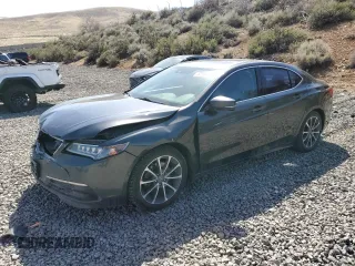 2015 Acura TLX V6 Tech with VIN 19UUB3F51FA003137, listed as a Copart auction lot 52154955 with 115,063 mi miles and Salvage Title. Bid and sale history available at carsss.com. Image 1.
