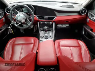 2019 Alfa Romeo Giulia Sport with VIN ZARFANAN6K7607194, listed as a Copart auction lot 57393415 with Not provided miles and Salvage title. Bid and sale history available at DreamBid. Image 8.