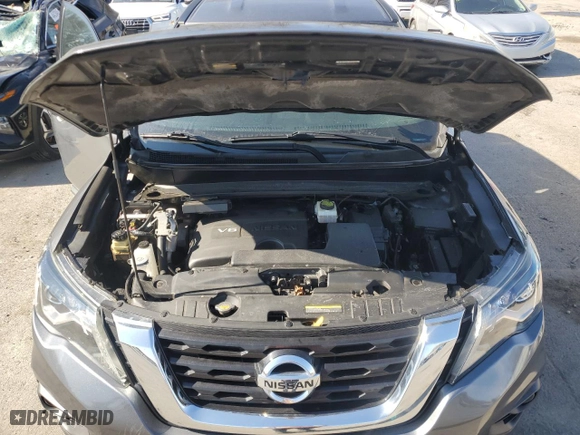 2019 Nissan Pathfinder S with VIN 5N1DR2MM6KC599497, listed as a Copart auction lot 46484605 with 105,924 mi miles and Salvage Title. Bid and sale history available at carsss.com. Image 13.