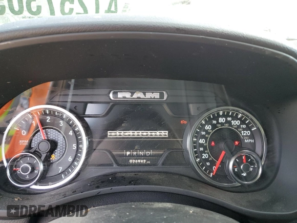 2022 Ram 2500 Big Horn with VIN 3C6UR5DJ8NG294488, listed as a Copart auction lot 47257305 with 26,942 mi miles and Salvage Title. Bid and sale history available at carsss.com. Image 9.