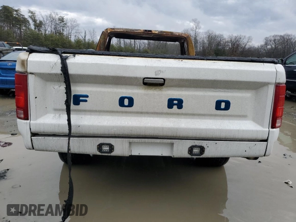 1985 Ford F-150 with VIN 1FTDF15Y4FNA66826, listed as a Copart auction lot 43598765 with 0 mi miles and Salvage Title. Bid and sale history available at carsss.com. Image 6.