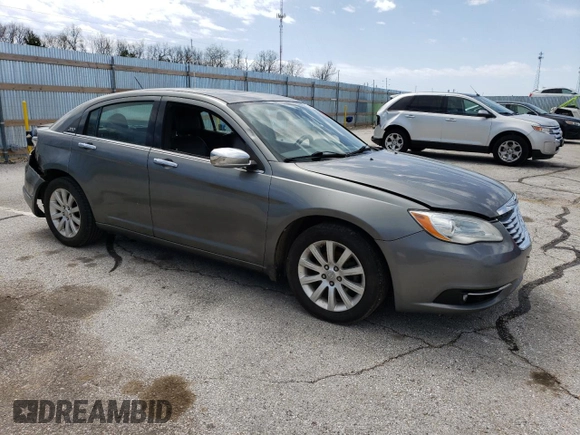 2013 Chrysler 200 Limited with VIN 1C3CCBCG1DN759729, listed as a Copart auction lot 52493595 with 184,353 mi miles and Salvage Title. Bid and sale history available at carsss.com. Image 4.