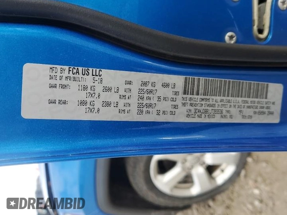 2018 Jeep Compass Altitude with VIN 3C4NJDBB1JT393536, listed as a Copart auction lot 57958345 with 67,612 mi miles and Clean title. Bid and sale history available at DreamBid. Image 12.