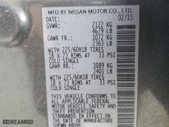 2015 Nissan Rogue SL with VIN 5N1AT2MVXFC827326, listed as a Copart auction lot 50641045 with 220,806 mi miles and Clean Title. Bid and sale history available at carsss.com. Image 13.