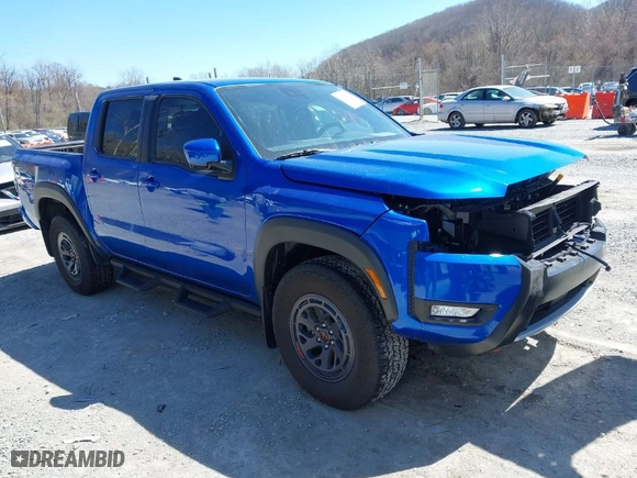 2025 Nissan Frontier PRO-4X with VIN 1N6ED1EK0SN614348, listed as a IAAI auction lot 41826627 with 6,931 mi miles. Bid and sale history available at carsss.com. Image 1.