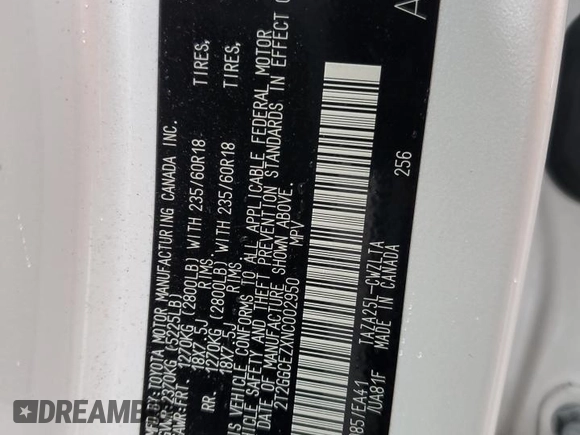 2022 Lexus NX with VIN 2T2GGCEZXNC002950, listed as a Copart auction lot 46861575 with 51,362 mi miles and Salvage Title. Bid and sale history available at carsss.com. Image 13.