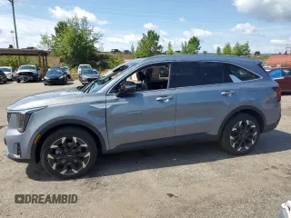 2025 Kia Sorento EX with VIN 5XYRH4JF7SG344335, listed as a Copart auction lot 59659585 with 1,806 mi miles and Salvage title. Bid and sale history available at DreamBid. Image 1.