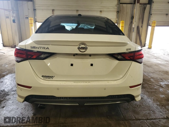 2022 Nissan Sentra SR with VIN 3N1AB8DV0NY311172, listed as a Copart auction lot 51752235 with 21,235 mi miles and Salvage Title. Bid and sale history available at carsss.com. Image 6.