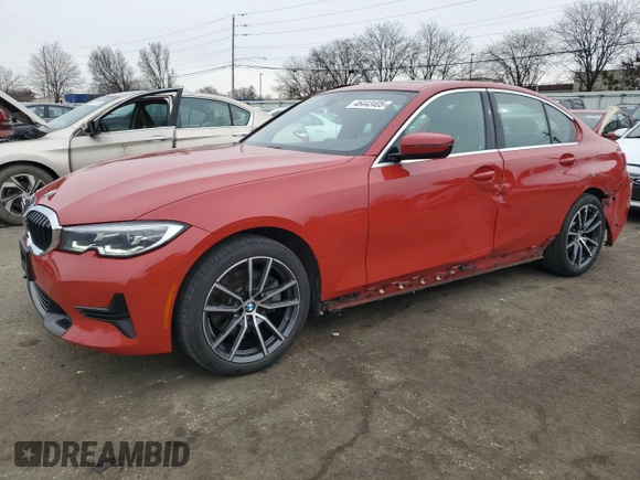2021 BMW 3 Series 330i xDrive with VIN 3MW5R7J05M8B50200, listed as a Copart auction lot 46443405 with 35,663 mi miles and Salvage title. Bid and sale history available at DreamBid. Image 1.