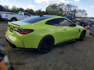 2022 BMW M4 Competition xDrive with VIN WBS43AZ01NCJ02844, listed as a Copart auction lot 74776864 with 0 mi miles and Salvage Title. Bid and sale history available at carsss.com. Image 3.
