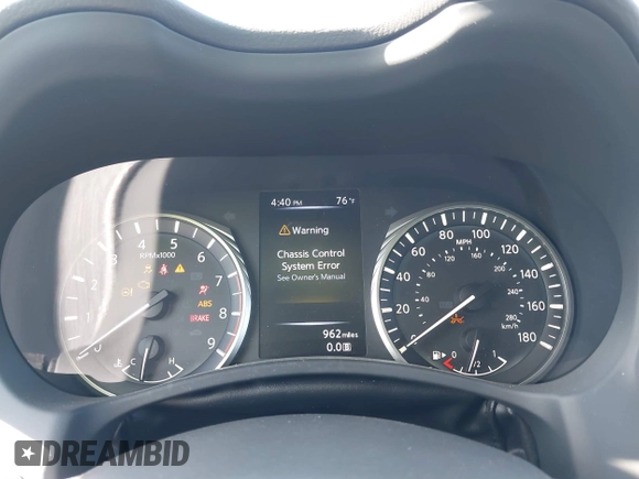 2024 Infiniti Q50 Red Sport 400 with VIN JN1FV7DP6RM660306, listed as a IAAI auction lot 42272726 with 962 mi miles and . Bid and sale history available at DreamBid. Image 7.